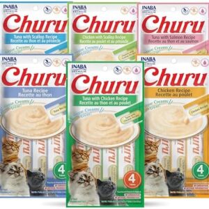 INABA Churu Lickable Purée Wet Treat for Cats – No Grains, No Preserva…