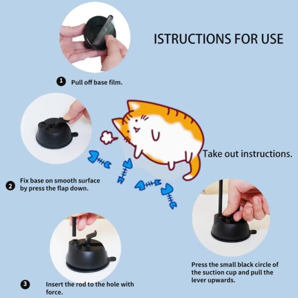 Cat Toy Wand Auto Interactive Toys for Indoor Cat 6 in 1 Hands-Free Na... - Image 4