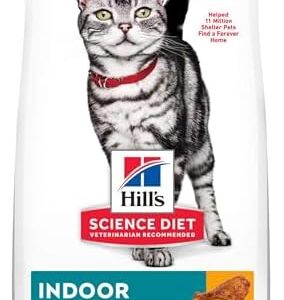 Hill’s Science Diet Indoor, Adult 1-6, Easy Litter Box Cleanup, Dry Ca…