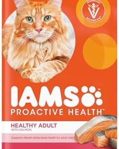 IAMS Proactive Health Adult Healthy Dry Cat Food with Salmon, 7 lb. Ba…