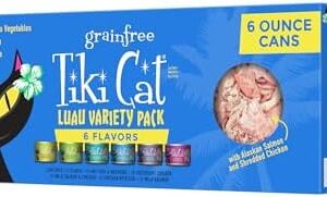 Tiki Cat Luau Variety Pack, Succulent Combinations of Real Shredded Pr…