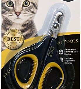 Cat Nail Clipper by Pet Republique – Professional Stainless-Steel Claw…