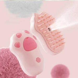 Pet Hair Brush with Mist Function, Pink – Ultimate Grooming Tool for C…