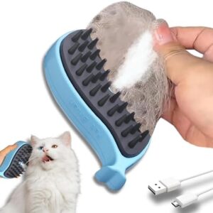 MrHN Cat Steam Brush – Self Cleaning Steamy Cat Brush for Massage, Ste…