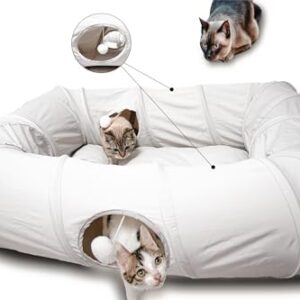 XxingSheep 4 Ways Shuttled XL Cat Tunnel Bed for Indoor Cats Peekaboo …