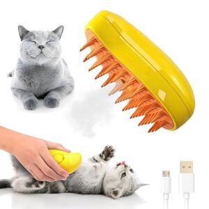 Cat Steam Brush For Shedding, Grooming Tool for Cats and Dogs with Ste…