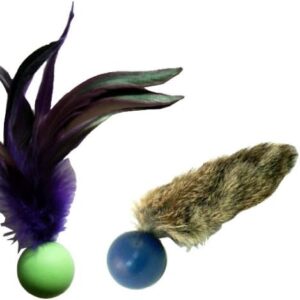 Pong Pack Cat Toys: Feather Pong & Fur Pong