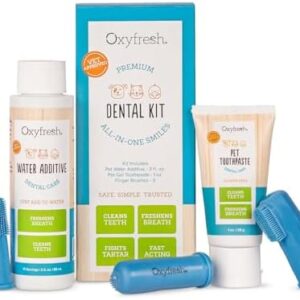 Oxyfresh Premium Pet Dental Kit for Dogs & Cats – Easy Solution for Pe…