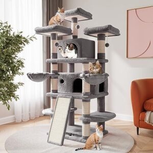 SHA CERLIN 68 Inches Multi-Level Large Cat Tree for Large Cats/Big Cat…