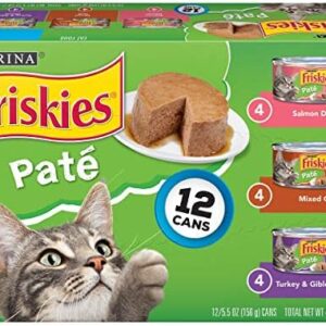 Purina Friskies Wet Cat Food Pate Variety Pack Salmon Dinner, Turkey a…