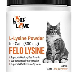 FELO LYSINE – L-Lysine Powder for Cats 300 mg (Thomas Pet Earlier), 12…