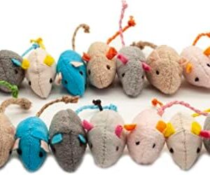 Fashion’s Talk Cat Mice Toy 18-Pack Plush Catnip-Filled Mice Toys for …