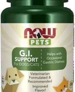 NOW Foods Pet Health, G.I. Support Supplement, Formulated for Cats & D…