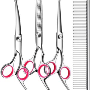 5 in1 Dog Grooming Scissors Kit, Professional Dog Scissors for Groomin…