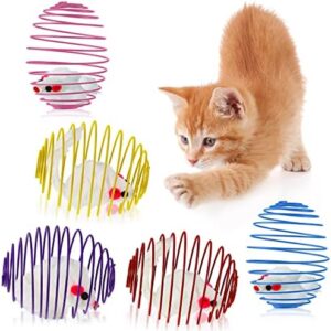 Jecery 5 Pcs Cat Spring Balls Stretchable Cat Springs Toys Interactive…