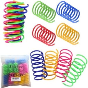 Cat Spring Toy, 30 Pcs Cat Kittens Toys Plastic Colorful Coil Spiral S…