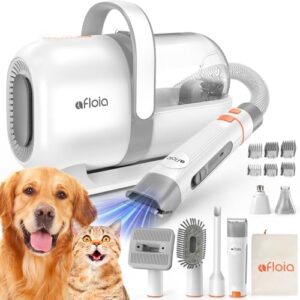 Afloia Dog Grooming Kit, Pet Grooming Vacuum & Dog Clippers Nail Trimm…