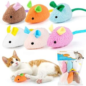 Catnip Toy – 6Pcs Cats Mouse Plush Cat Toys Realistic Cute Kitten Mice…