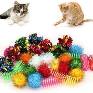 LASOCUHOO Cat Toys, 30 Packs Interactive Cat Toy Pack Including Cat Cr…