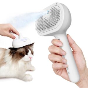 L&W BROS. Cat Steam Brush for Shedding Self Cleaning Steamy Cat Brush …