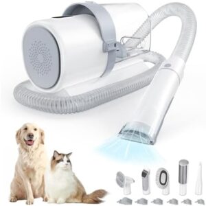 Sweetcrispy Pet Grooming Vacuum Kit, Professional Dog Grooming Clipper…