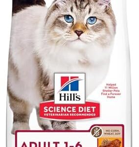 Hill’s Science Diet Adult 1-6, Adult 1-6 Premium Nutrition, Dry Cat Fo…