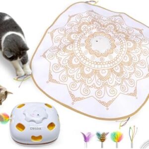 ORSDA Cat Toys for Indoor Cats, 4 in 1 Interactive Cat Toys, Automatic…