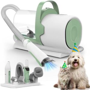 Dog Grooming Vacuum, Pet Grooming Kit, Dog Clipper Nail Trimmer Grinde…