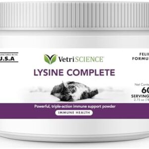 VetriScience Lysine Complete Triple Action Cat Lysine Powder with Scoo…