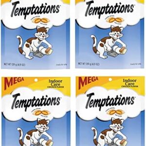 Temptation Indoor Care (4 Pack) Chicken Flavor Cat Treats 4.9 Oz Indoo…