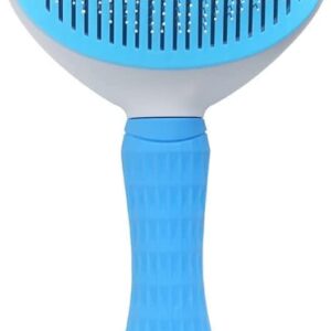 Self-Cleaning Slicker Brush for Pet Grooming, Smooth Handle with Clean…