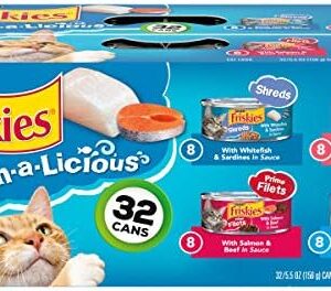 Purina Friskies Wet Cat Food Variety Pack Fish-A-Licious Extra Gravy, …