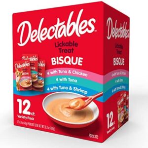 Delectables Bisque Lickable Wet Cat Treats – Chicken, Tuna & Shrimp, 1…