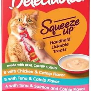 Delectables Squeeze Up Catnip Variety Pack, Creamy Squeezable Puree, L…