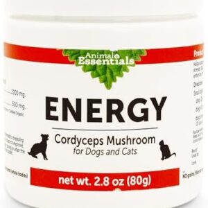 Animal Essentials Energy Cordyceps Mushroom Supplement for Dogs & Cats…