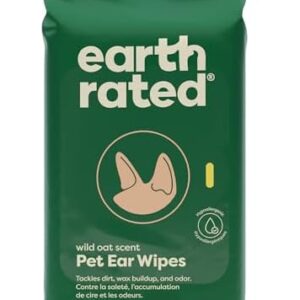 Earth Rated Pet Ear Wipes, Hypoallergenic Cleaner for Dogs & Cats Ears…