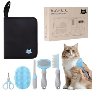 The Cat Ladies Cat Grooming Kit – 5 Piece Brushes Kit – With Comb and …