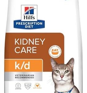 Hill’s Prescription Diet k/d Kidney Care with Chicken Dry Cat Food+, V…