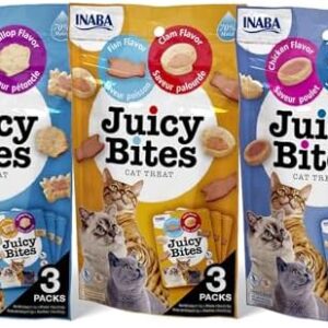 INABA Juicy Bites Grain-Free, Soft, Moist, Chewy Cat Treats with Vitam…