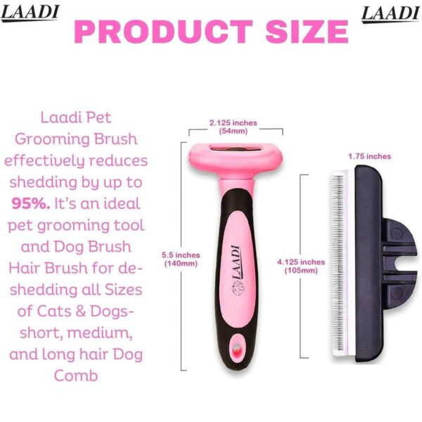 Laadi Deshedding Tool - Reduces Shedding by Up to 95% for Pets' Groomi... - Image 3