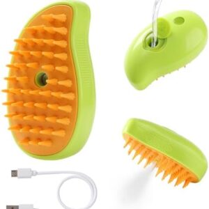 Steam Dog Brush for Shedding, Spritz Defur Comb for Indoor Cats, Cat S…