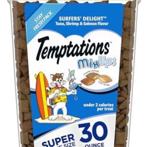 Temptations MixUps Surfer’s Delight Flavor Crunchy and Soft Cat Treats…