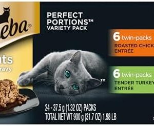 Sheba Perfect Portions Wet Cat Food Cuts in Gravy Variety Pack, Roaste…