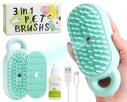 Cat Steam Brush for Shedding, 3-in-1Multifunctional Pet Spray Hair Rem… Cat Steam Brush for Shedding, 3-in-1Multifunctional Pet Spray Hair Rem…
