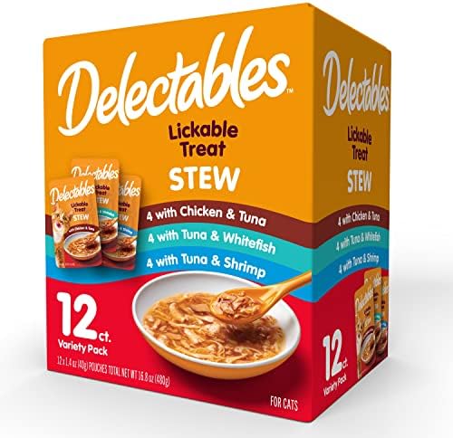 Hartz Delectables Stew Lickable Wet Cat Treats for Adult & Senior Cats… Hartz Delectables Stew Lickable Wet Cat Treats for Adult & Senior Cats…